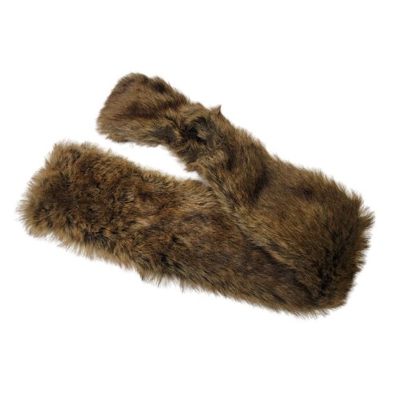 Dark Brown Faux Fur Loop Scarf Fur Neck Wrap - Picture 7 of 11